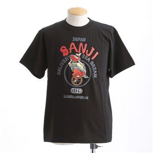 むかしむかし ワンピースコレクション 和柄半袖Tシャツ  S-2440/恵比寿サンジ 黒M