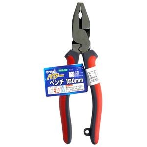 (業務用5個セット) trad パワー圧着ペンチ（DIY 工具 プライヤー） TPP-150mm レッド＆グレー