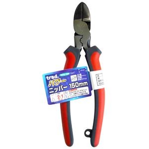 (業務用5個セット) trad パワー圧着ニッパー（DIY 工具 プライヤー） TPN-150mm レッド＆グレー