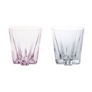 SAKURASAKU "ROCK" glass 紅白ペアセット(ピンク/クリアー) GG-02J