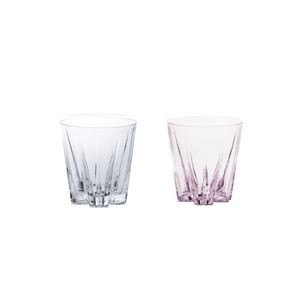 SAKURASAKU "SAKE"glass 紅白ペアセット(ピンク/クリアー) GG-02U