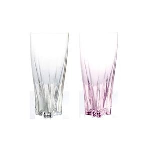 SAKURASAKU "PILSNER"glass 紅白ペアセット(ピンク/クリアー) GG-02Z