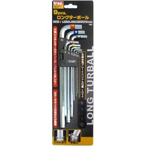 (業務用2セット)TRAD ロングターボール(六角レンチ/作業工具) 9個入 TCL-9 〔業務用/DIY用品/日曜大工/スパナ〕