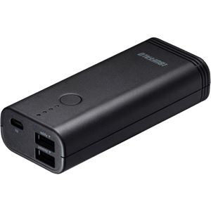 バッファロー(サプライ) スマートフォン/タブレット用 モバイルバッテリー 5200mAh 2ポート ブラック BSMPB5201P2BK