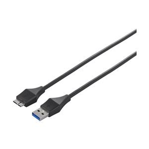 バッファロー(サプライ) ユニバーサルコネクター USB3.0 A to microB スリムケーブル 1.0mブラック BSUAMBSU310BK