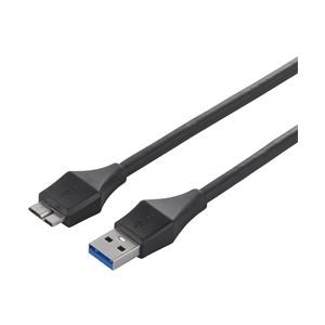 バッファロー(サプライ) ユニバーサルコネクター USB3.0 A to microB ケーブル 3.0m ブラック BSUAMBU330BK