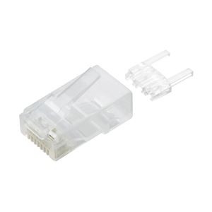 エレコム RJ45コネクタ/Cat6対応/単線ヨリ線共通/ツメ折れ防止コネクタ/10個入り LD-6RJ45T10/T