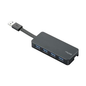 エレコム USB3.0対応ケーブル収納USBハブ/4ポート/バスパワー/ブラック U3H-K402BBK