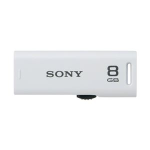 SONY USB2.0対応 スライドアップ式USBメモリー ポケットビット 8GB ホワイトキャップレス USM8GR W