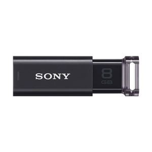SONY USB3.0対応 ノックスライド式USBメモリー ポケットビット 8GB ブラックキャップレス USM8GU B