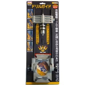 (業務用5個セット) TRAD 電動ドリルガイド/穴あけ固定台 【右回転専用】 専用チャックハンドル付き TRD-DG 〔DIY用品/大工道具〕