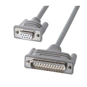 (まとめ)サンワサプライ RS-232Cケーブル(クロス・5m) KRS-423XF-5K【×2セット】