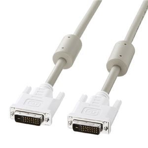 (まとめ)サンワサプライ DVIケーブル(デュアルリンク、1m) KC-DVI-DL1K【×2セット】