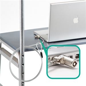 (まとめ)サンワサプライ 超小型シリンダセキュリティ(eセキュリティ) SLE-25S【×2セット】