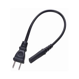(まとめ)YAZAWA ACアダプタ用コード付プラグ2P ACP2002BK【×10セット】