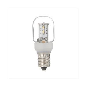 (まとめ)YAZAWA ナツメ形LEDランプ電球色E12クリア LDT1LG20E12【×10セット】