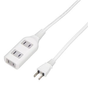 (まとめ)YAZAWA テーブルタップ3個口5m ホワイト HSL305WH【×5セット】