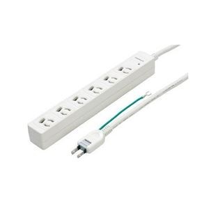 (まとめ)YAZAWA 3P抜け止めマグネットタップ6個口2m白 Y02JKNP602WH【×3セット】