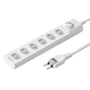 (まとめ)サンワサプライ 火災予防安全タップ TAP-TSH61SWN【×3セット】