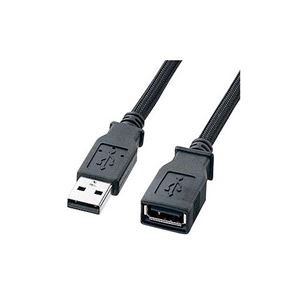 (まとめ)サンワサプライ ナイロンメッシュUSB2.0ケーブル KU20-NM20ENK【×5セット】