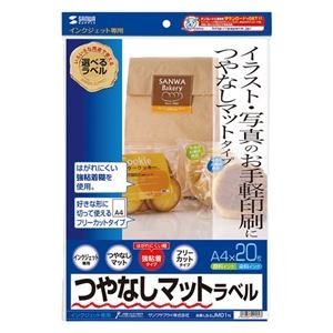 (まとめ)サンワサプライ インクジェットつやなしマットラベル LB-EJM01N【×3セット】