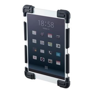 (まとめ)サンワサプライ 耐衝撃シリコンケース(8.9～11.6インチ) PDA-TABH4BK【×3セット】