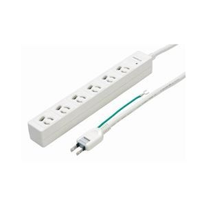 (まとめ)YAZAWA 3P抜け止めマグネットタップ Y02JKNP605WH【×2セット】