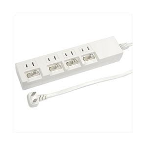 (まとめ)YAZAWA 個別スイッチ付節電タップ Y02442WH【×3セット】