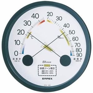 (まとめ)EMPEX 温度・湿度計 エスパス 温度・湿度計 壁掛用 TM-2332 ブラック【×3セット】
