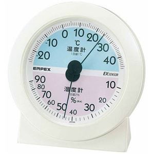 (まとめ)EMPEX 温度・湿度計 エクストラ 温度・湿度計 卓上用 TM-2561 ブラック【×5セット】