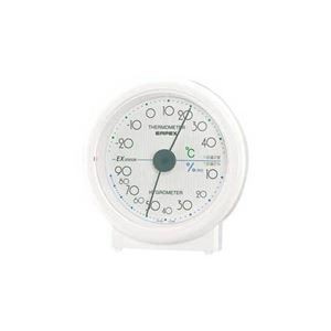 (まとめ)EMPEX 温度・湿度計 セレステ 温度・湿度計 卓上用 TM-5501 ホワイト【×5セット】