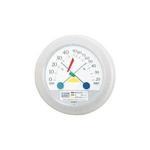 (まとめ)EMPEX 生活管理 温度・湿度計 壁掛用 TM-2461 クリアホワイト【×3セット】