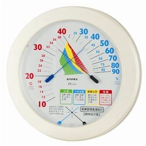 (まとめ)EMPEX 温度計 環境管理 温・湿度計 掛用 TM-2482【×2セット】