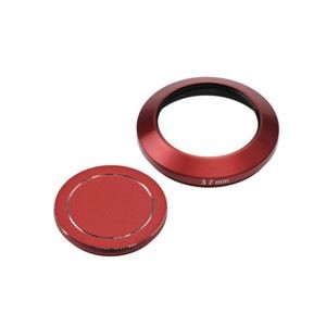 (まとめ)エツミ メタルインナーフード+キャップセット37mm(レッド) E-6467【×2セット】