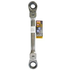 (業務用2個セット) TRAD 両頭首振りギアレンチ/作業工具 【14mm×17mm】 72角 TRG-1417F 〔DIY用品/日曜大工〕