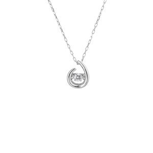 ダンシングストーンペンダント/ネックレス【K18WG・天然ダイヤモンド0.03ct】FTW-2136_18WG