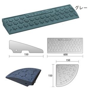 【2セット】セフティスロープ SS-050 グレー【0710-00490】