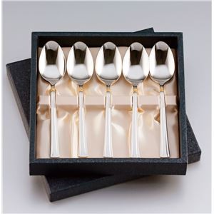 【LUCKY WOOD】エメラルド・金彩 ティースプーンセット 5pc.