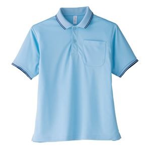 （まとめ） Natural Smile ポロシャツユニセックスMS3112 L サックス【×2セット】