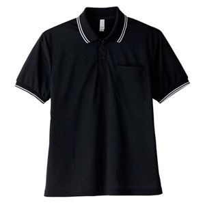 （まとめ） Natural Smile ポロシャツユニセックスMS3112 GS ブラック【×2セット】