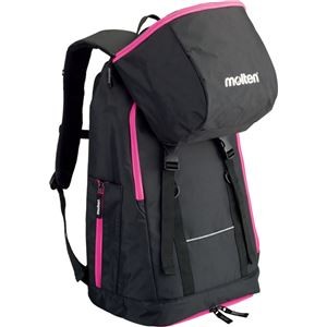【モルテン Molten】 ミニバス用 バックパック/鞄 【ブラック×ピンク】 容量34L 幅35cm LB0032KP 〔運動 スポーツ用品〕