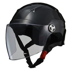 リード工業 （LEAD） シールド付ハーフヘルメット RE40 ブラック フリー