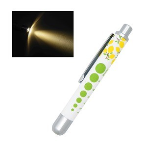 ソフトLEDミニペンライト（ラバー）【レモン　グリーン】【２本セット】