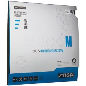 STIGA（スティガ） テンション系裏ソフトラバー AIROC M（エアロック M）ブラック 中厚