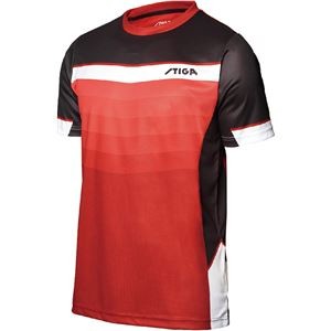 STIGA（スティガ） 卓球ユニフォーム RIVER SHIRT リバーシャツ ダークレッド 2XS