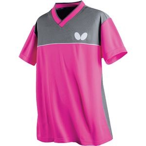 バタフライ（Butterfly） 卓球アパレル DOISLITE SHIRT（ドイスライト・シャツ）男女兼用 45270 ピンク S