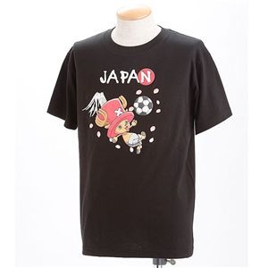 むかしむかし アニメコラボ!サッカーW杯日本代表応援Tシャツ 【11番 チョッパー】 ブラック S