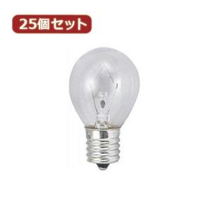 YAZAWA 25個セット クリプトンミニランプ25W形クリア KS351722CX25