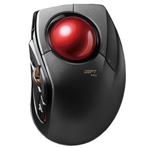 エレコム トラックボールマウス／人差指／8ボタン／チルト機能／有線／無線／Bluetooth／1000万回耐久／ブラック M-DPT1MRBK