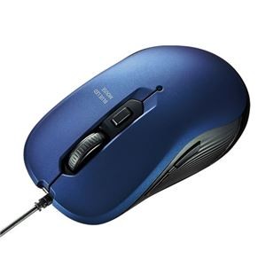 （まとめ） サンワサプライ 有線ブルーLEDマウス MA-BL114BL 【×5セット】